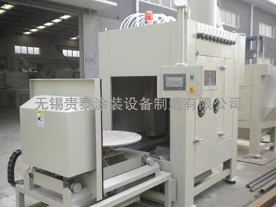 自動(dòng)臺(tái)車轉(zhuǎn)盤(pán)式噴砂機(jī)